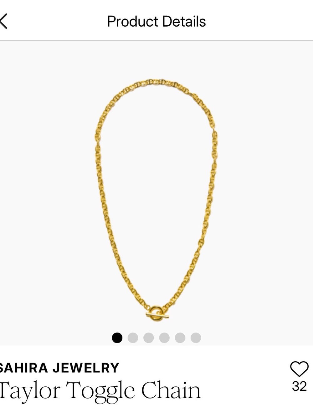 SAHIRA JEWELRY
Taylor Toggle Chain
